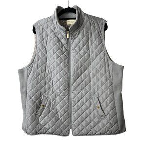 Adrienne vittadini‎ quilted gray vest women’s 3X